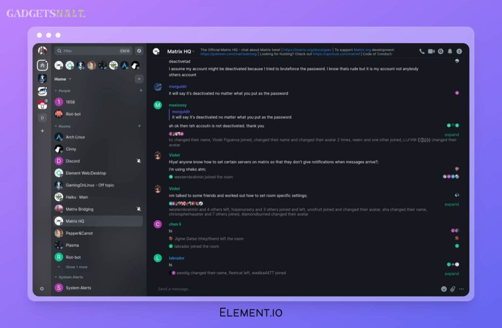 Element.io alternative for discord